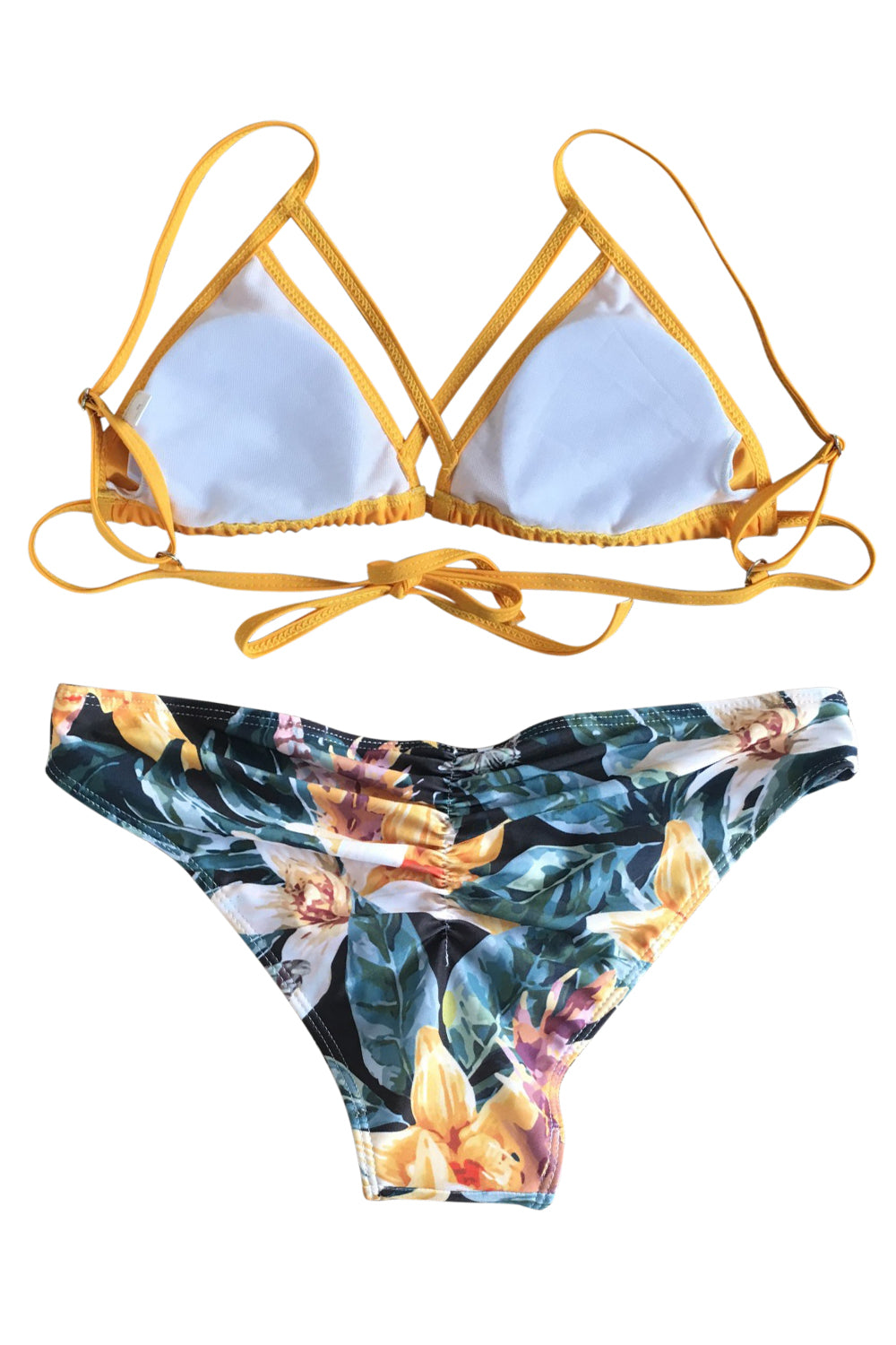 Iyasson Womens Printed Low Rise Two Pieces Bikini Set