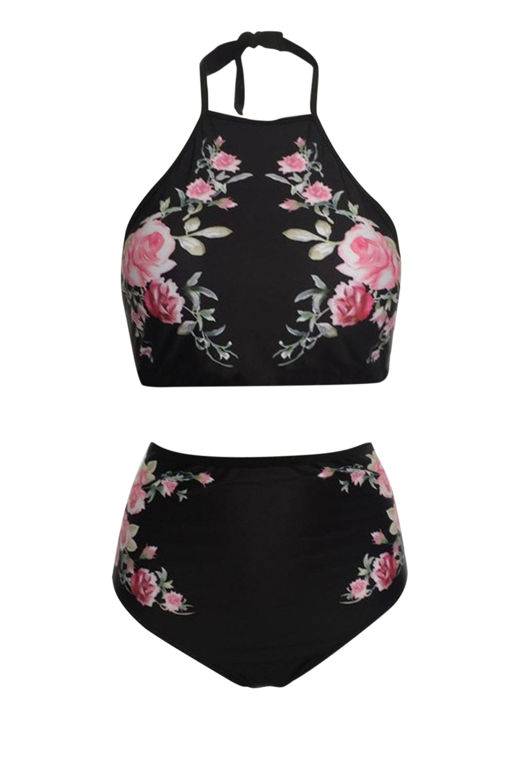 Iyasson Beautiful Flowers Printing Bikini Set