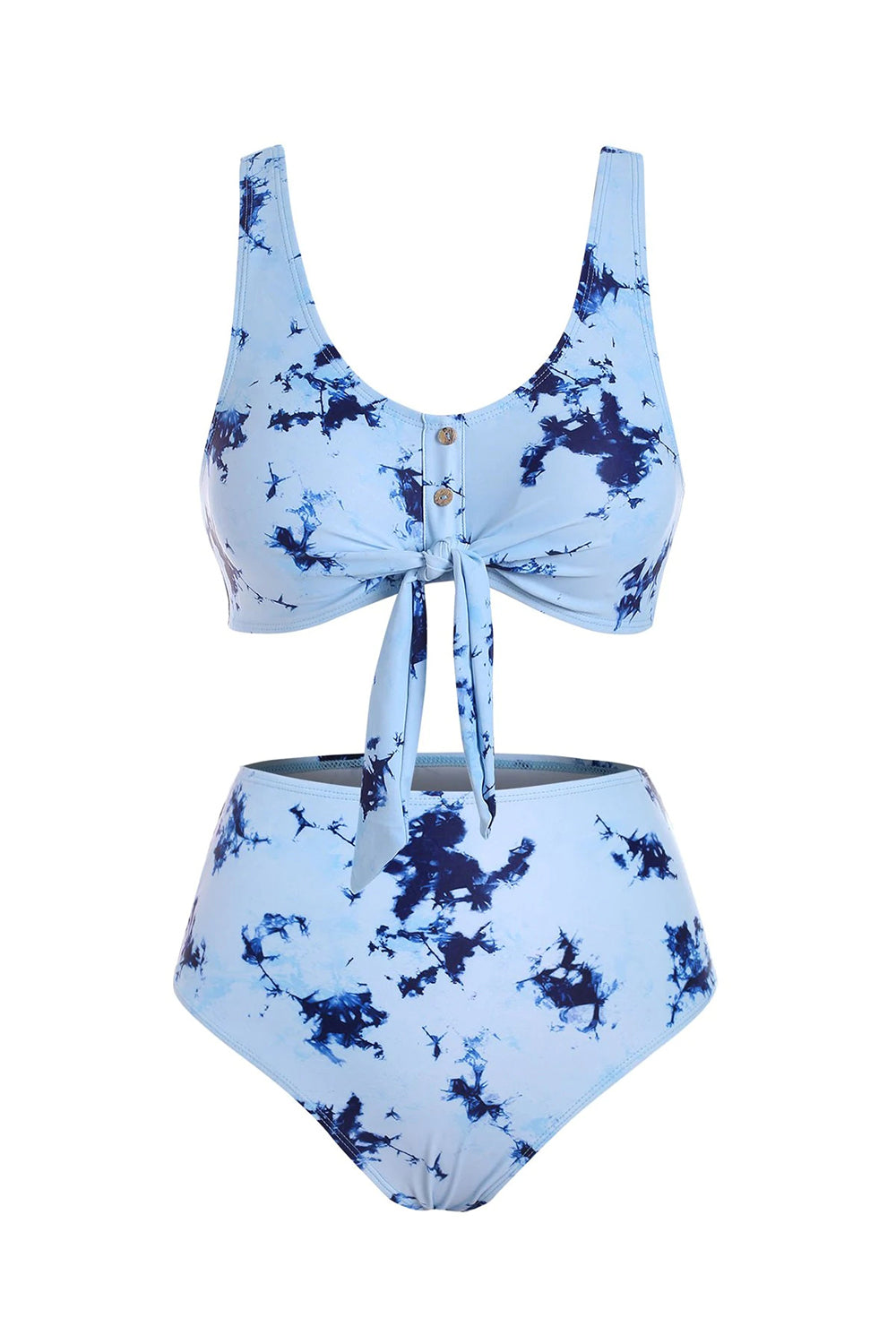 Tie Dye Buttons Bikini Swimwear