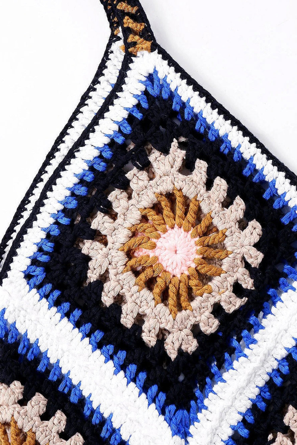 V-neck Crochet Fringe Cover Up Top