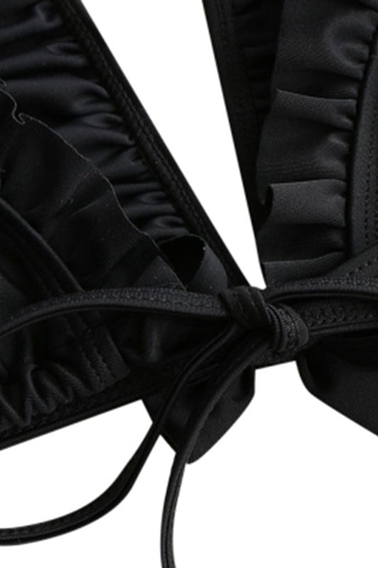 Flounce Racerback Bikini Set