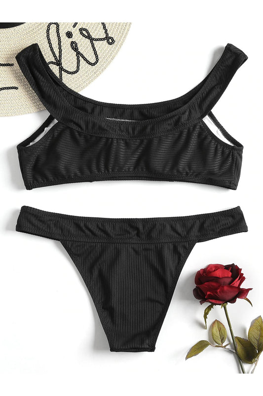 Ribbed Wireless Bikini Set