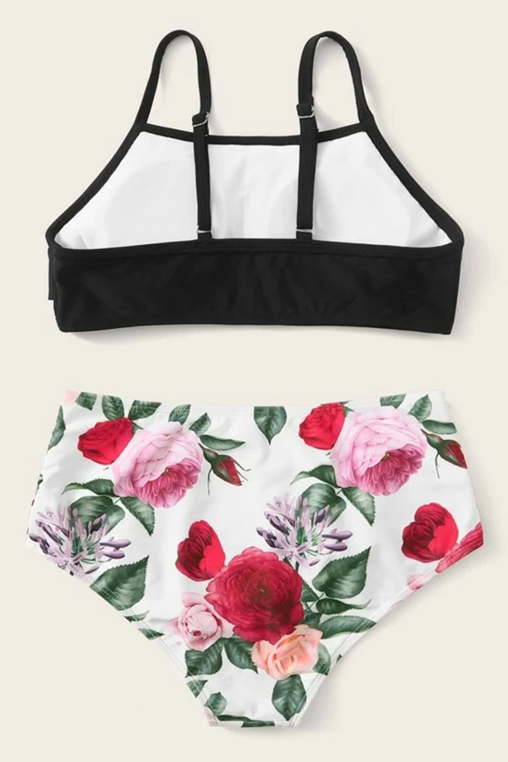Girls Floral Tiered Layer Bikini Set