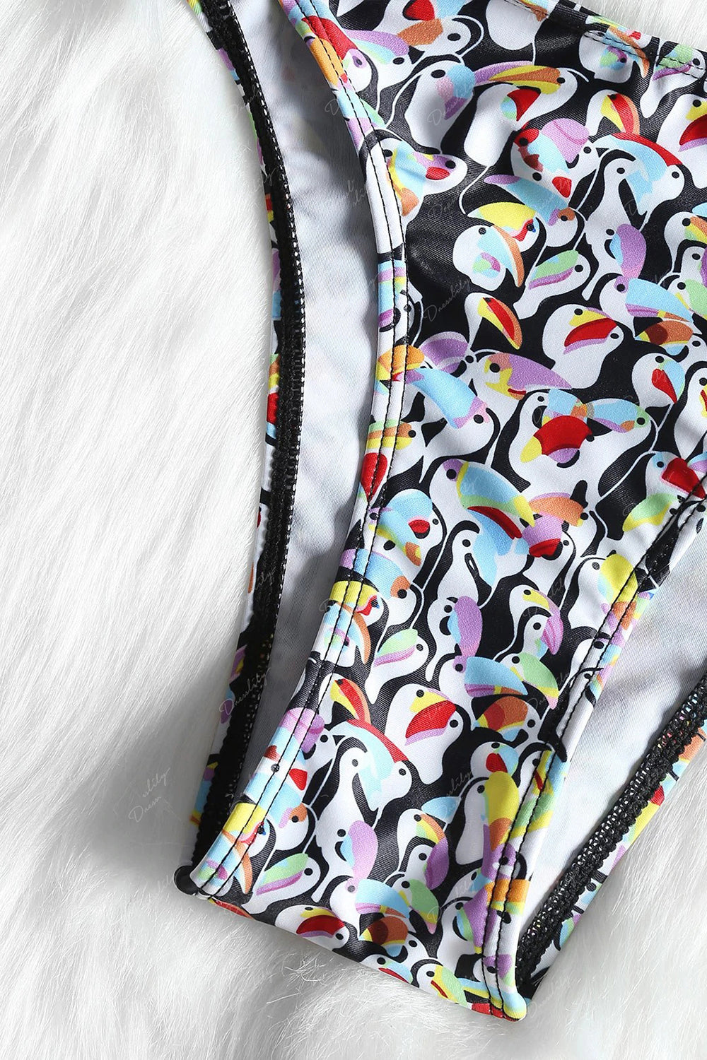 Penguin Print Bralette Bikini Set