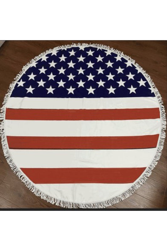 Tassel Giant National Flag Beach Towel Camping Mat