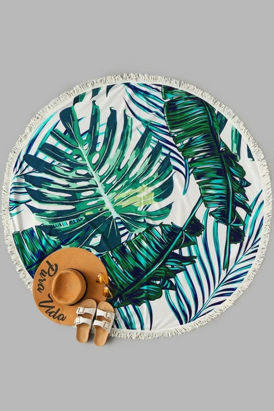 Random Printed Tassel Edge Roundie