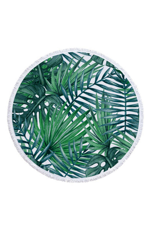 Tassel Giant Beach Blanket Picnic Camping Mat Round Sandbeach Towel Printed Cloth Pad Shawl Mattress