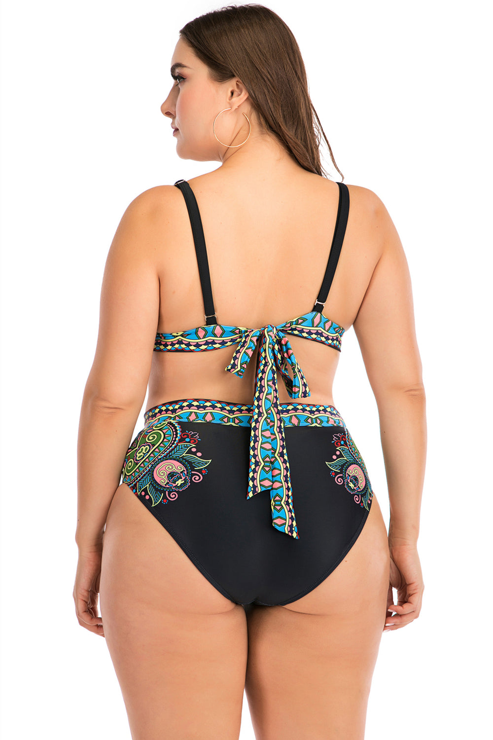 Plus Size Boho Bandage Bikini Set