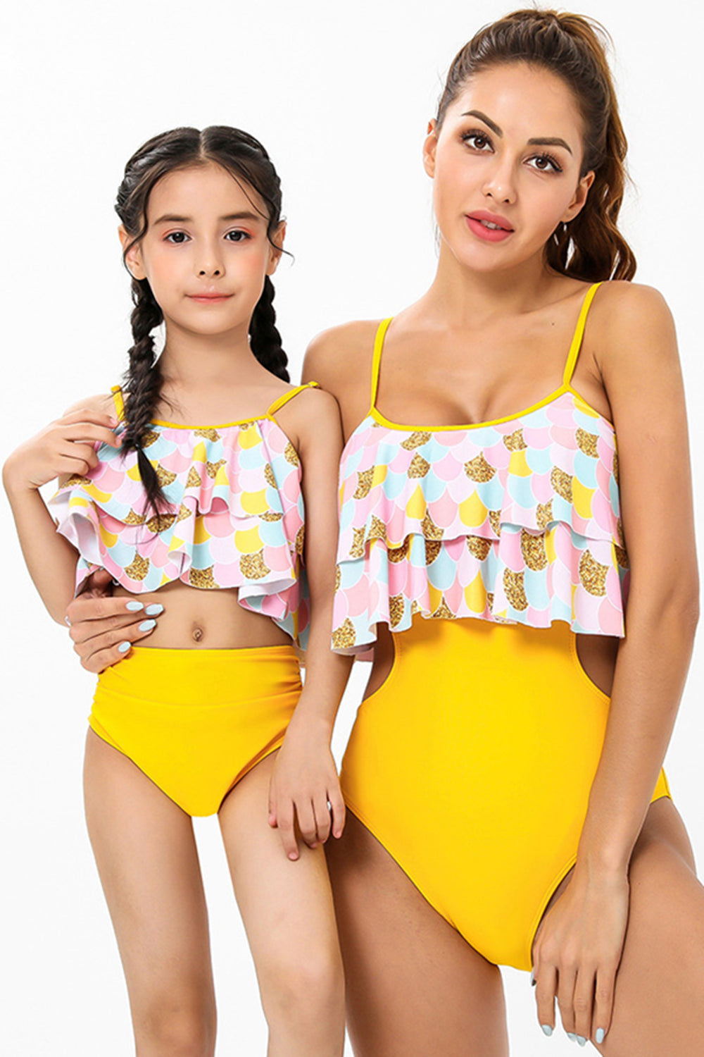Mommy and Me Swimsuits Ruffle Pool Party Tankini