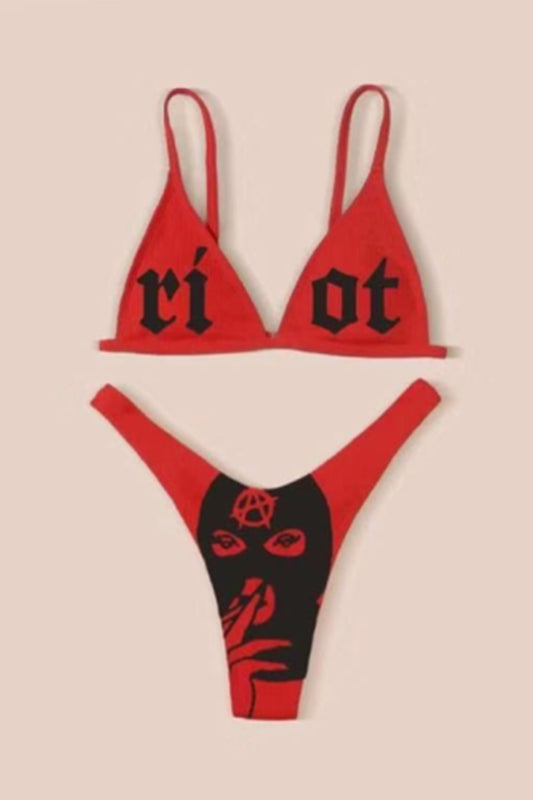 Halloween Skull Slim Sexy Beach Casual Bikini