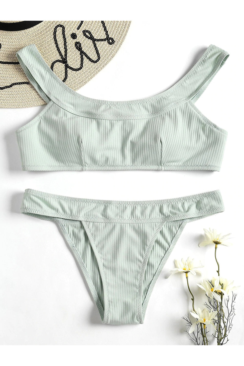 Ribbed Wireless Bikini Set