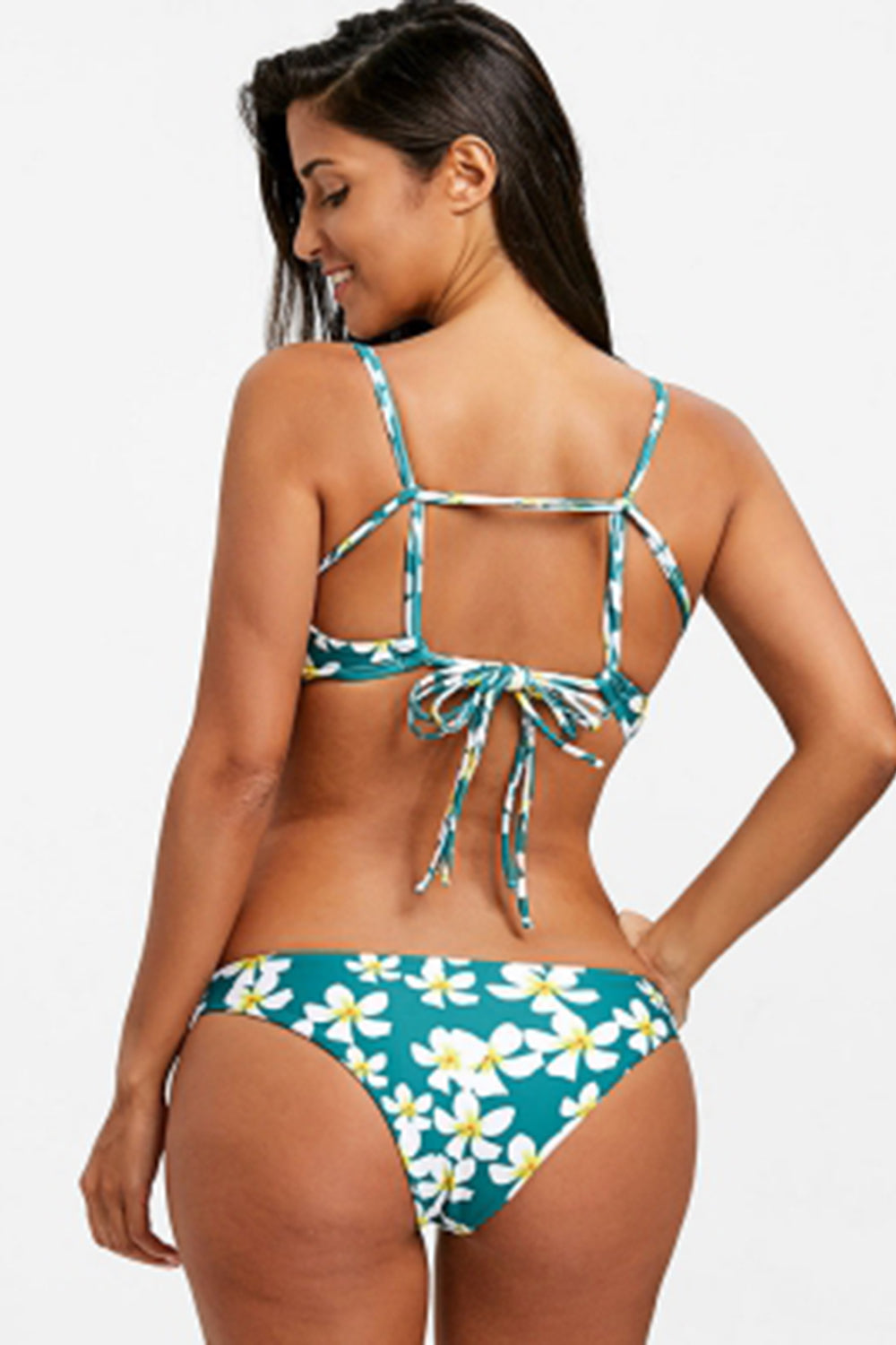 Floral Strappy Wrap Bikini Set