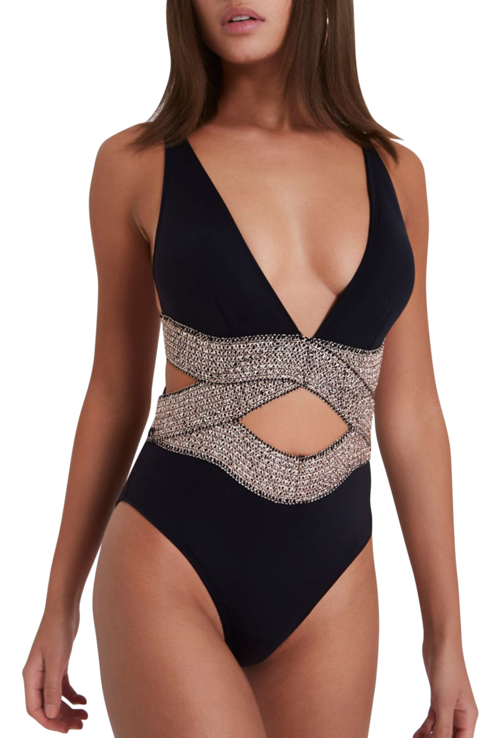 Iyasson Womens Sexy Hollow Spaghetti Strap One-piece Swimsuit