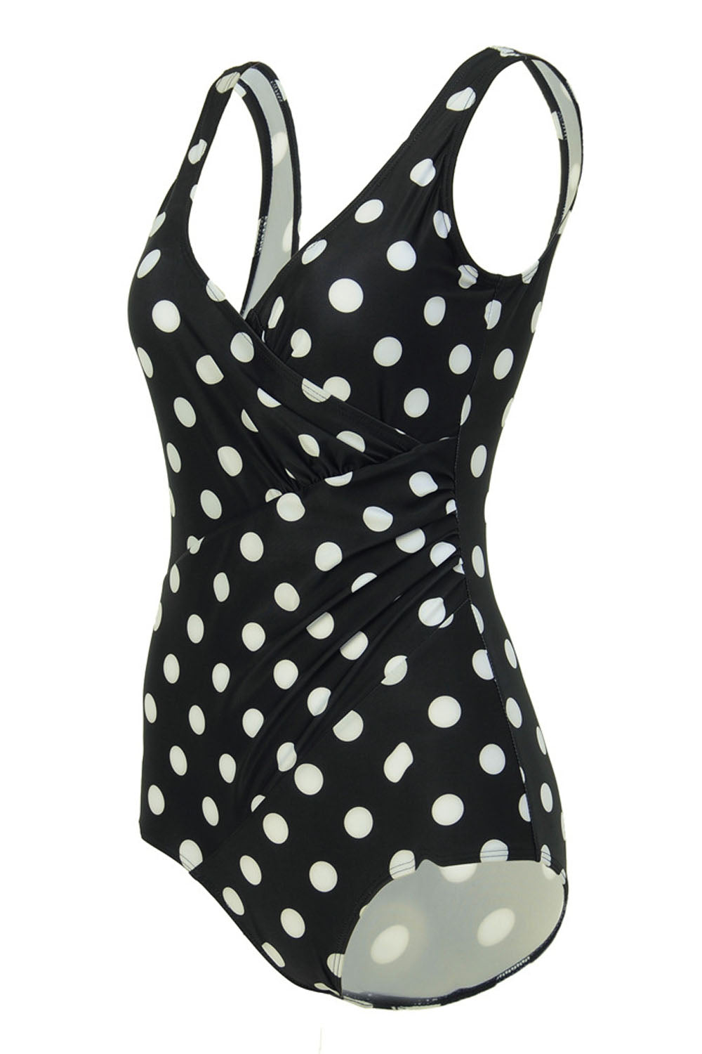 Iyasson Womens Sexy Solid Color/Polka Dot One-piece Swimsuit