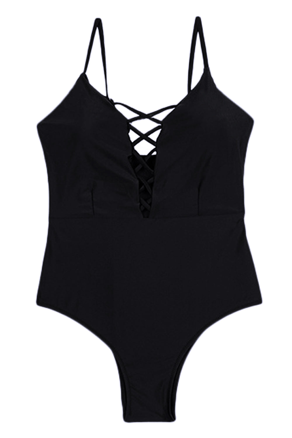 Iyasson Lace Up One-piece Swimsuit