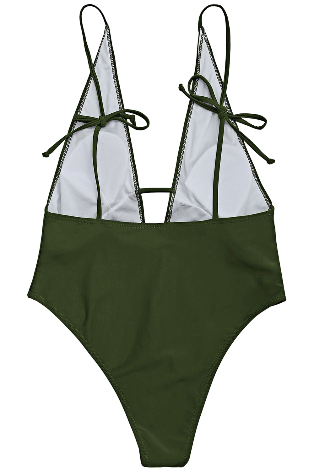 Iyasson Exquisite Green Halter One-piece Swimsuit