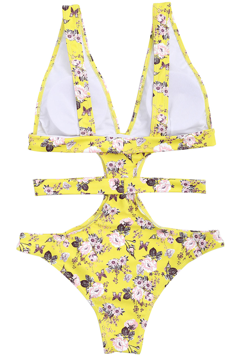 Iyasson Floral Printing One-piece Swimsuit