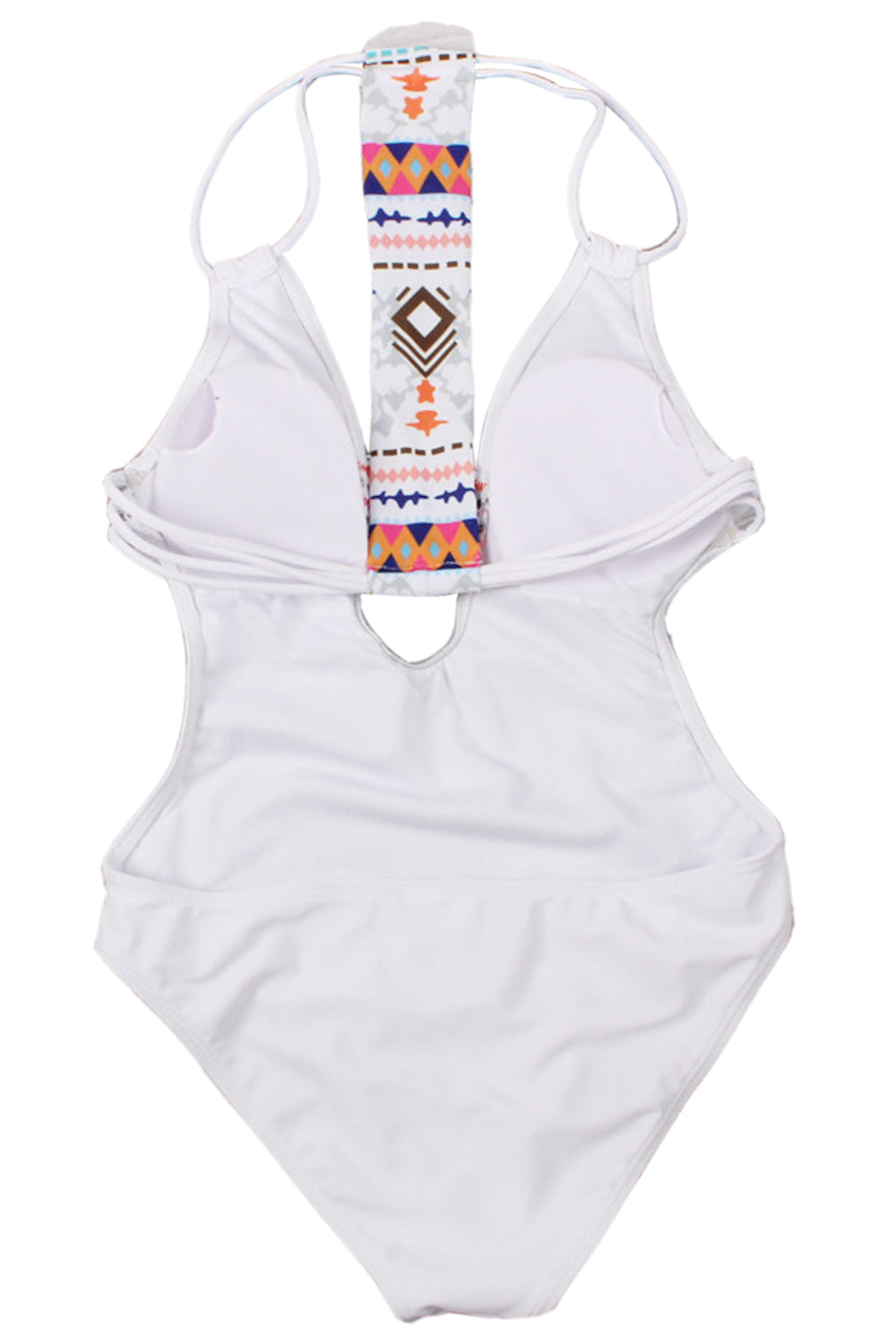Iyasson High Quality Wave Hem Halter One-piece Swimsuit