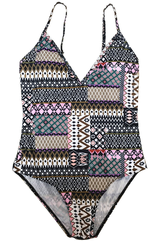 Iyasson Bohemia Printing One-Piece Swimsuit