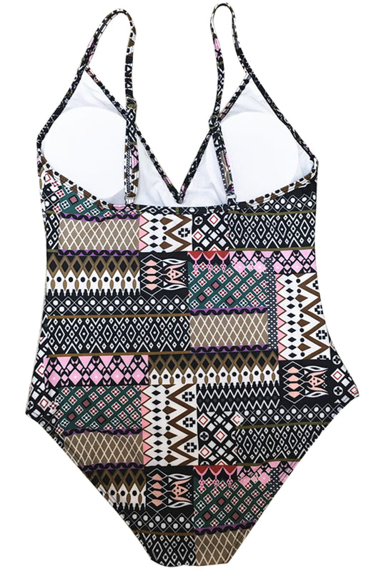 Iyasson Bohemia Printing One-Piece Swimsuit