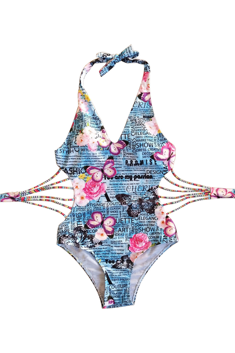 Iyasson Floral Print Starppy One-piece Swimsuit