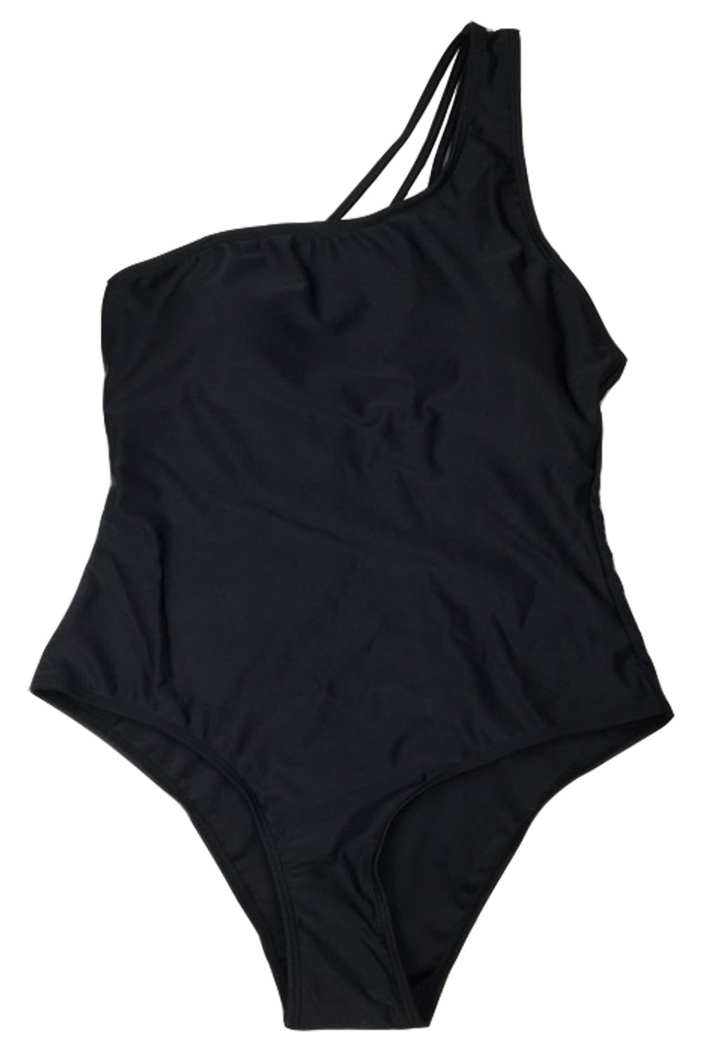 Iyasson Sexy One-shoulder Strappy One-piece Swimsuit