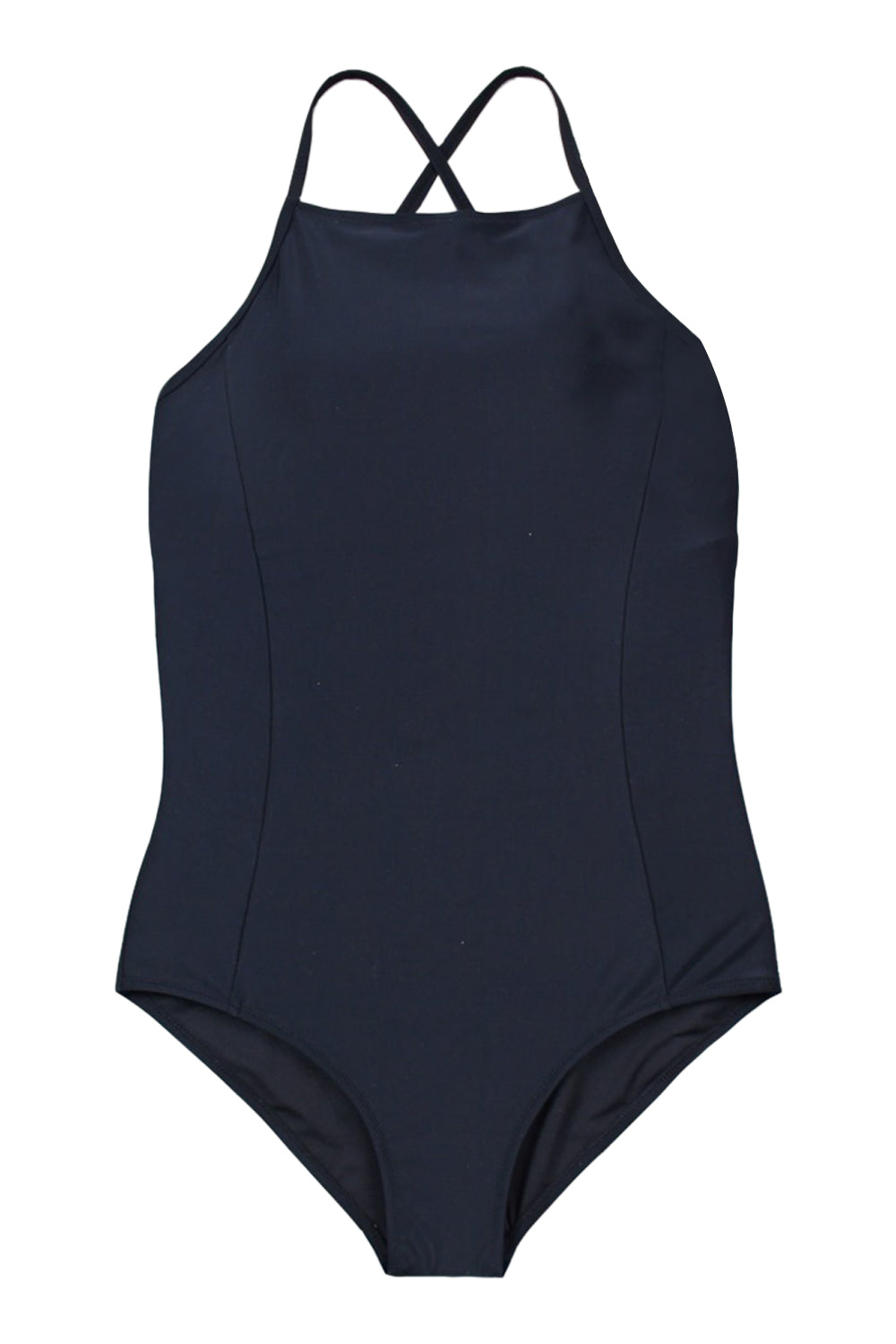 Iyasson Black Halter Tummy Control Swimwear