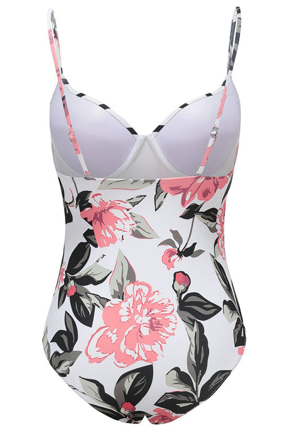 Iyasson Romantic Floral Print One-piece Swimsuit