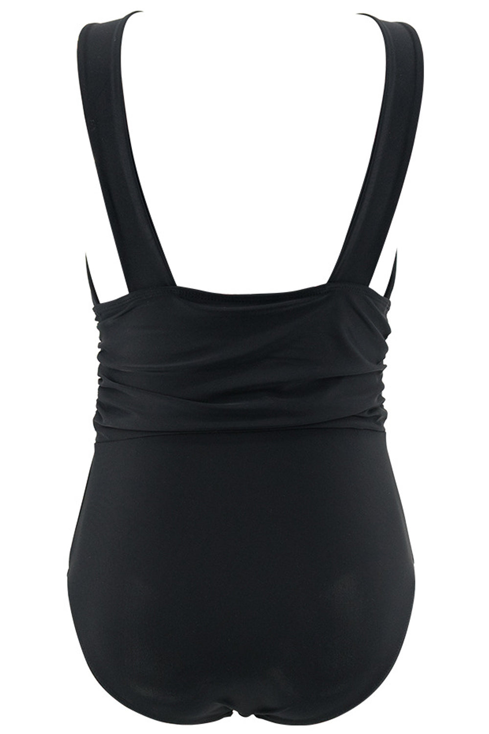 Iyasson Black Cross Design One-piece Swimsuit