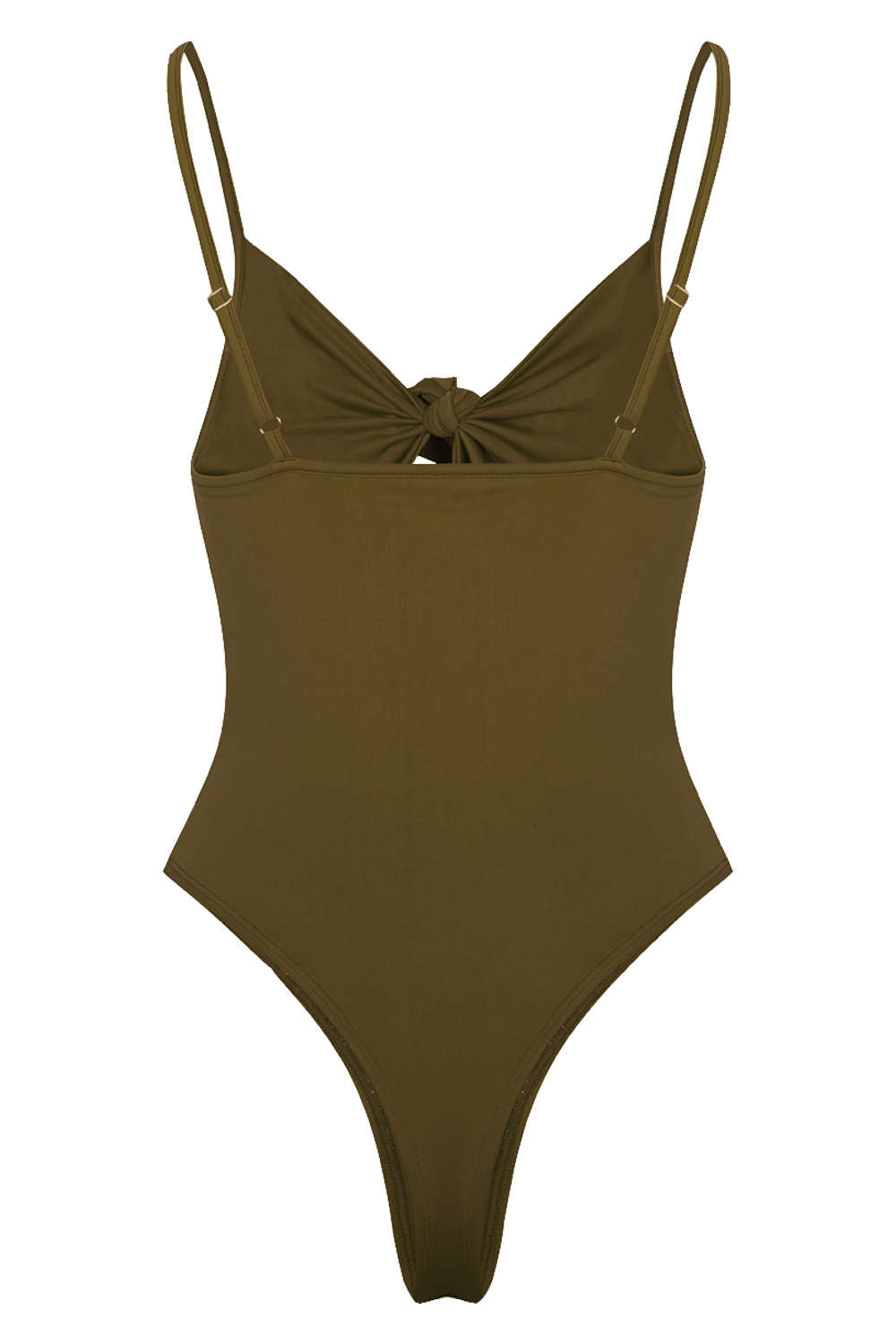 Iyasson Solid Color Hollowed Out With Sweet Bow One-piece Swimsuit