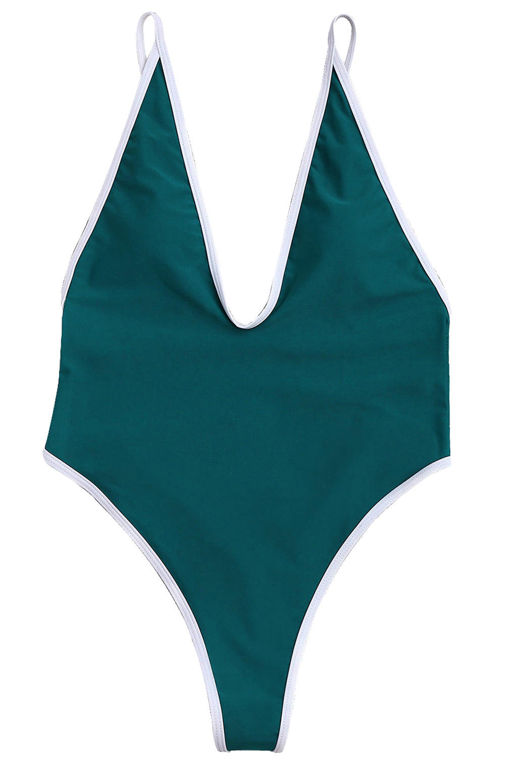 Iyasson Sexy Deep V-Neck Backless One-piece Swimsuit