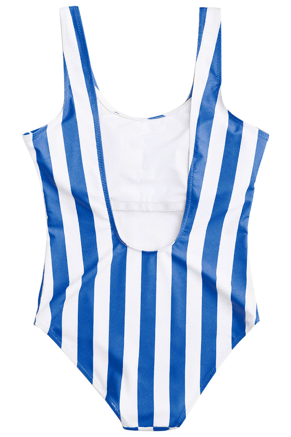 Iyasson Stripe Printing Backless One-piece swimsuit
