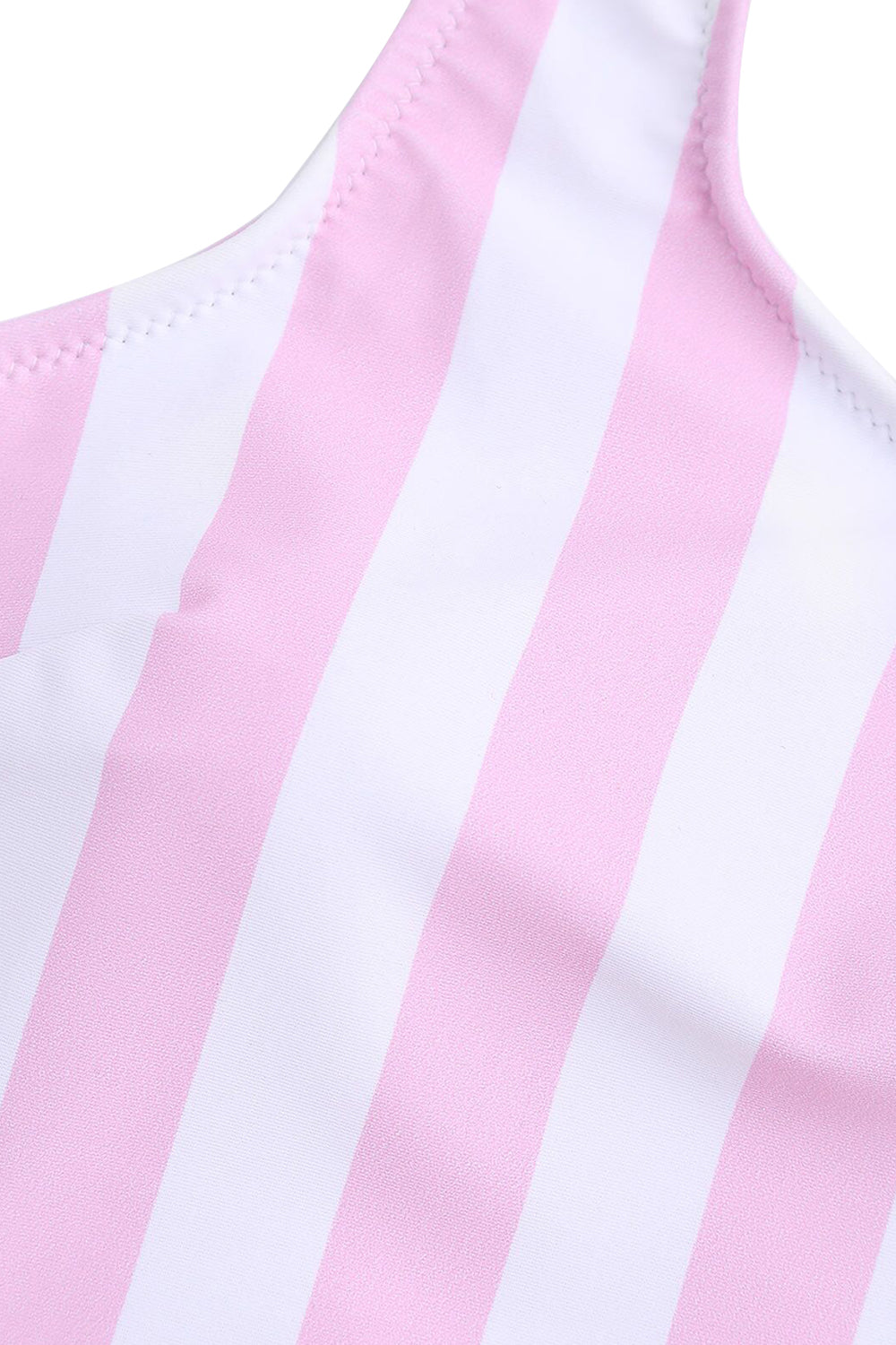 Iyasson Stripe Printing Backless One-piece swimsuit