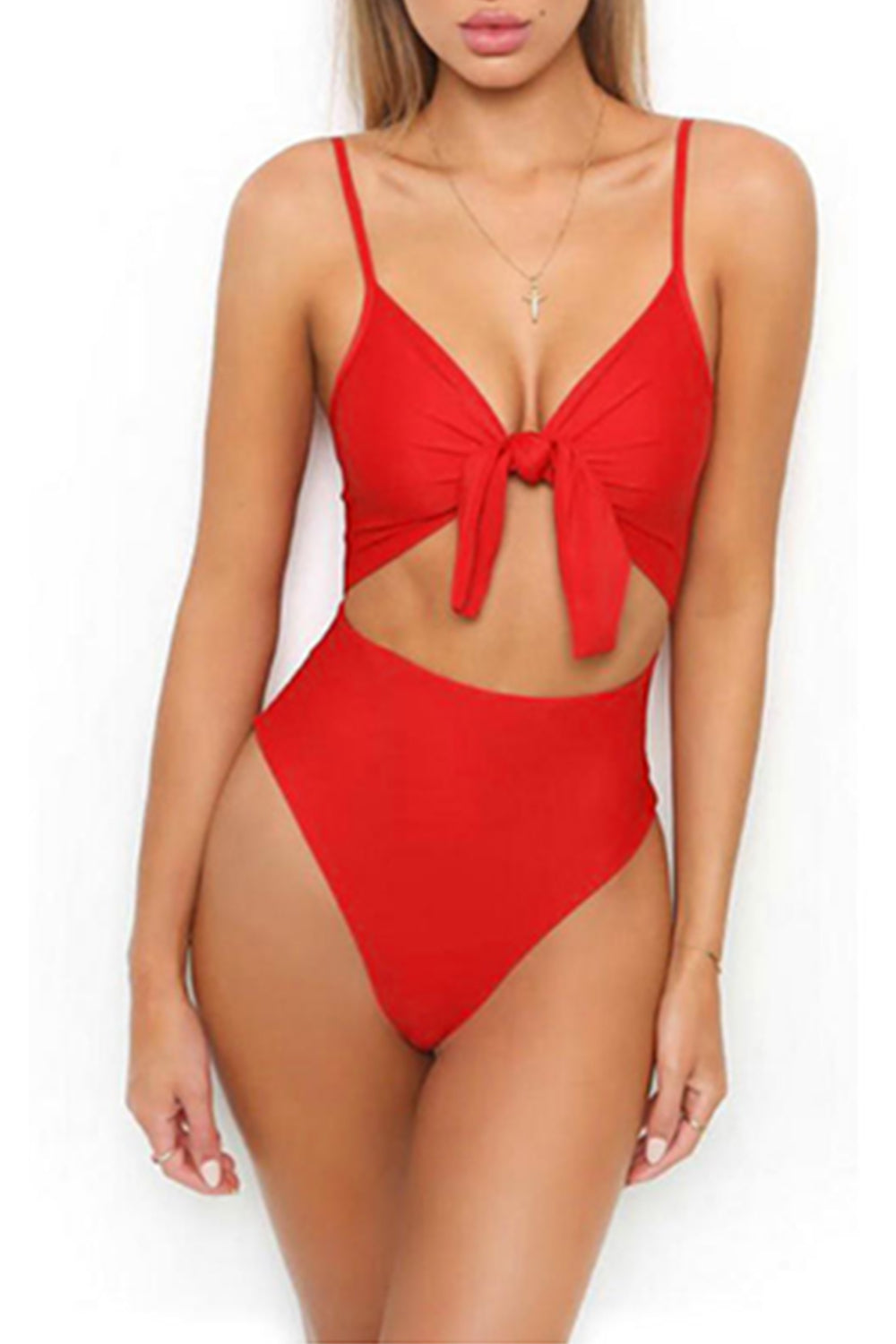 Iyasson Sexy Tummy Control Hollow Out One-piece swimsuit