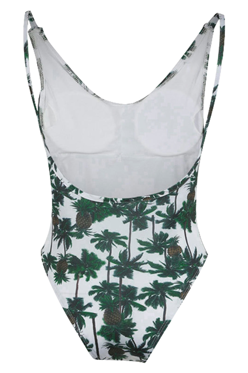 Iyasson Pineapple Printing Backless One-piece Swimsuit