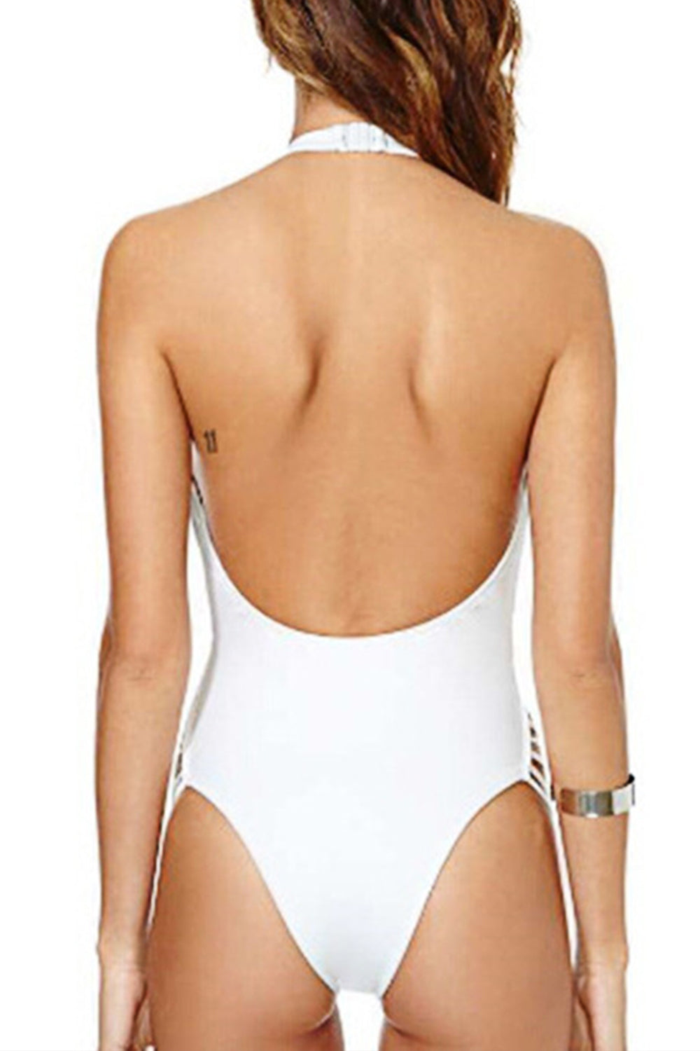 Iyasson Sexy Solid Color With Strappy Detailing One-piece swimsuit