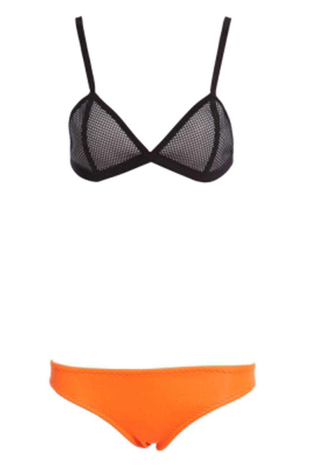 Sexy Color Block Wire Free Push Up Triangle Low Waist Swimwear for Women