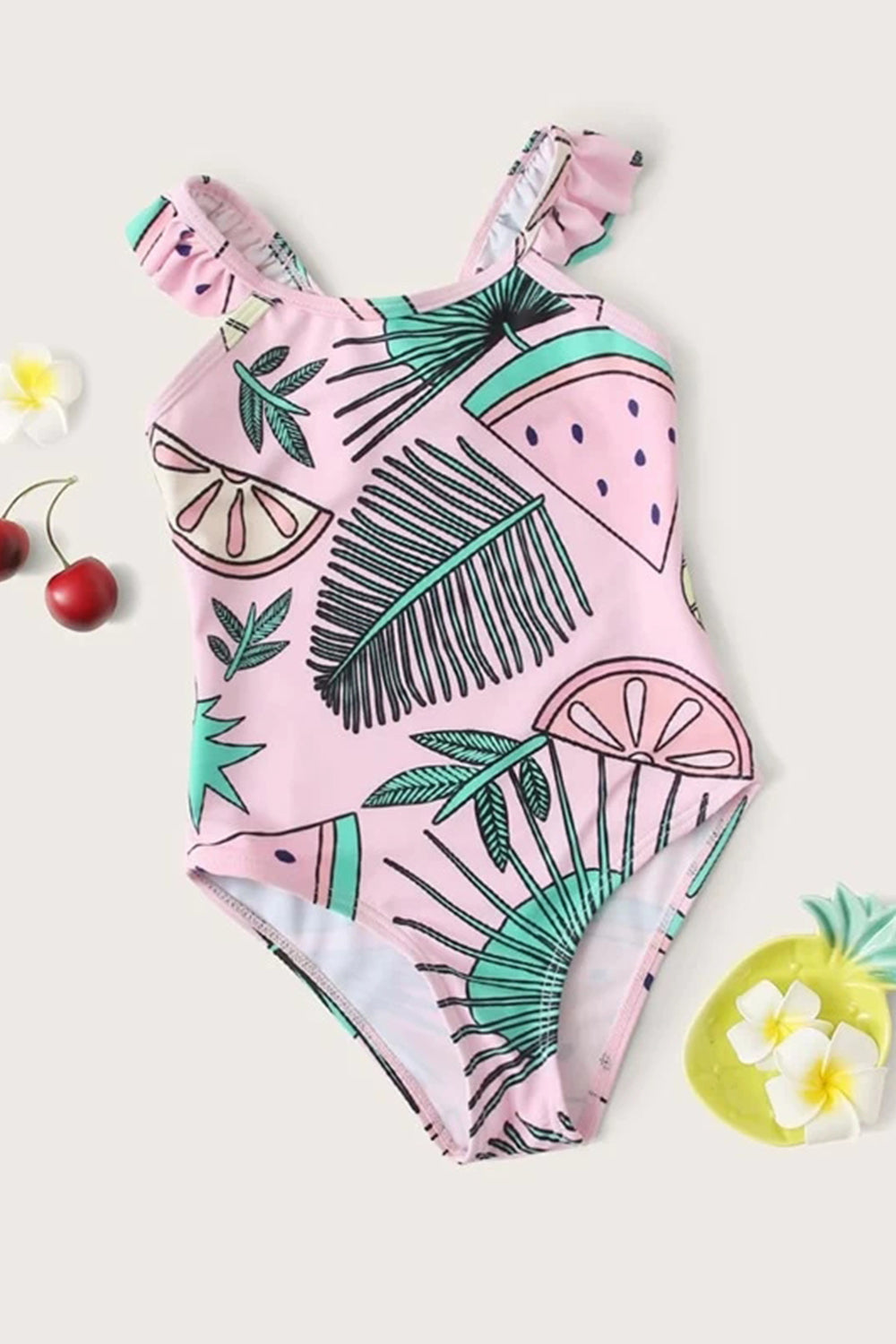 Toddler Girls Tropical & Fruit One Piece Swimsuit
