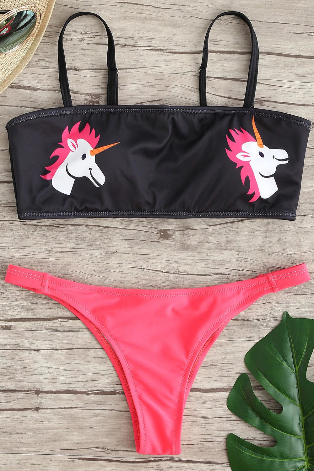 Unicorn Cheeky Tube Bikini Set