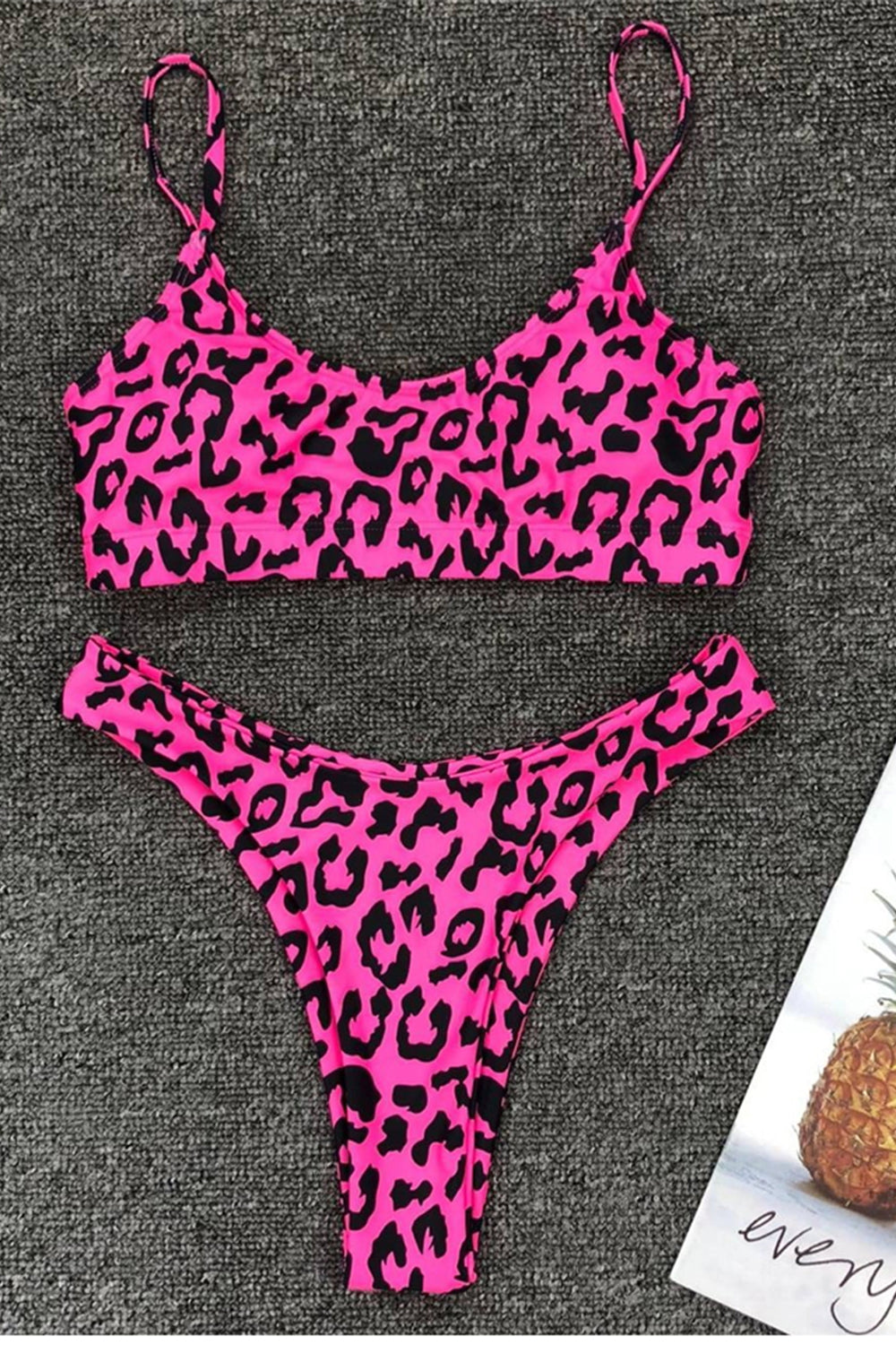 Female Leopard Print Beachwear Swimming Bikini Women