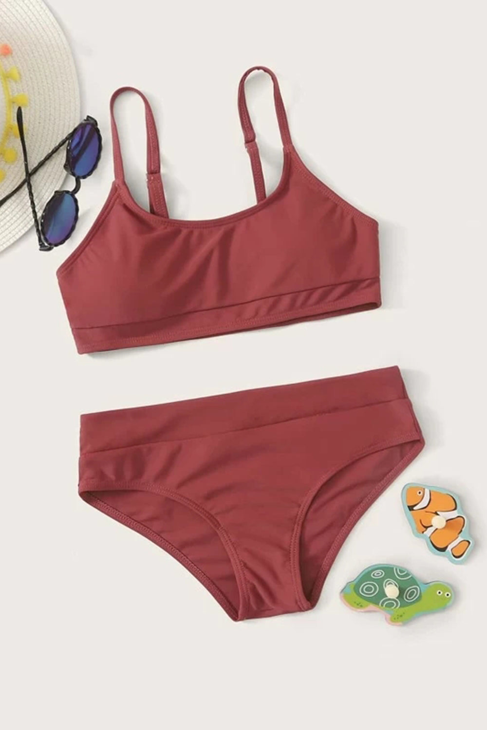 Girls Adjustable Strap Bikini Set