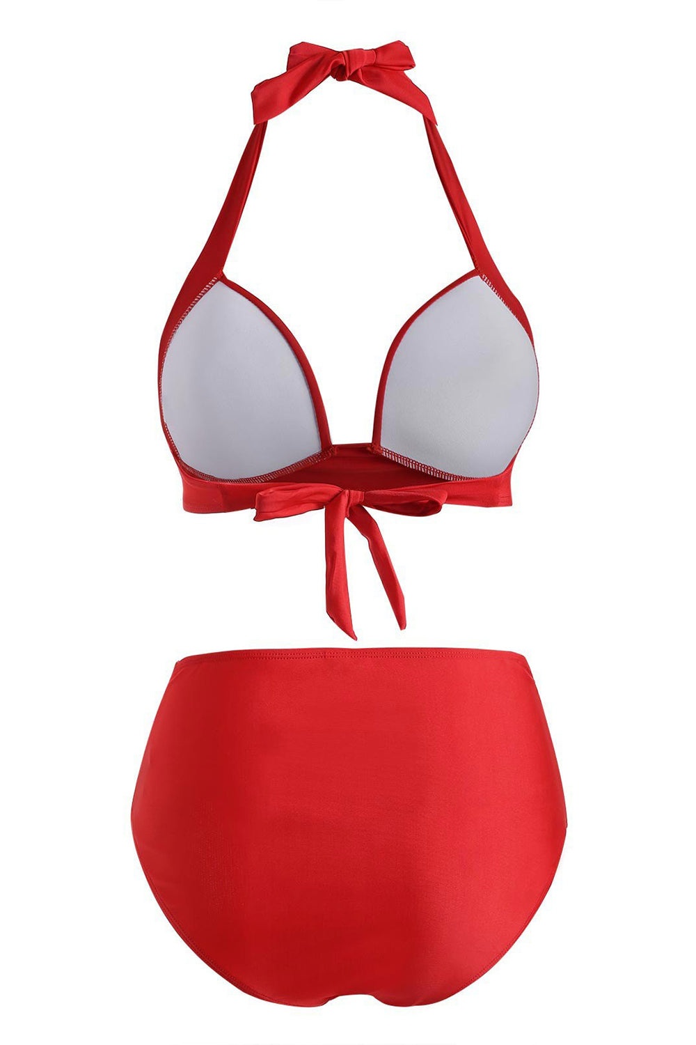 Ruched Push Up High Waisted Bikini Swimsuit