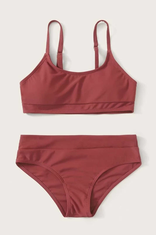 Girls Adjustable Strap Bikini Set