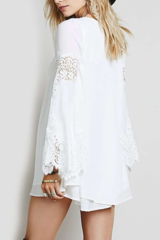 Iyasson Women's Long Sleeve Short Dress