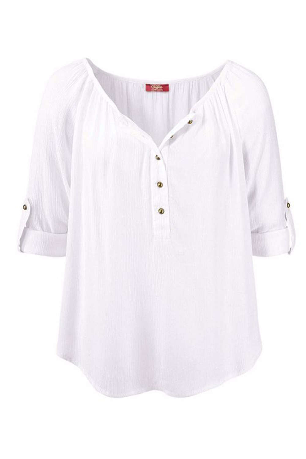 Iyasson Women's Ruffle Popover Shirt