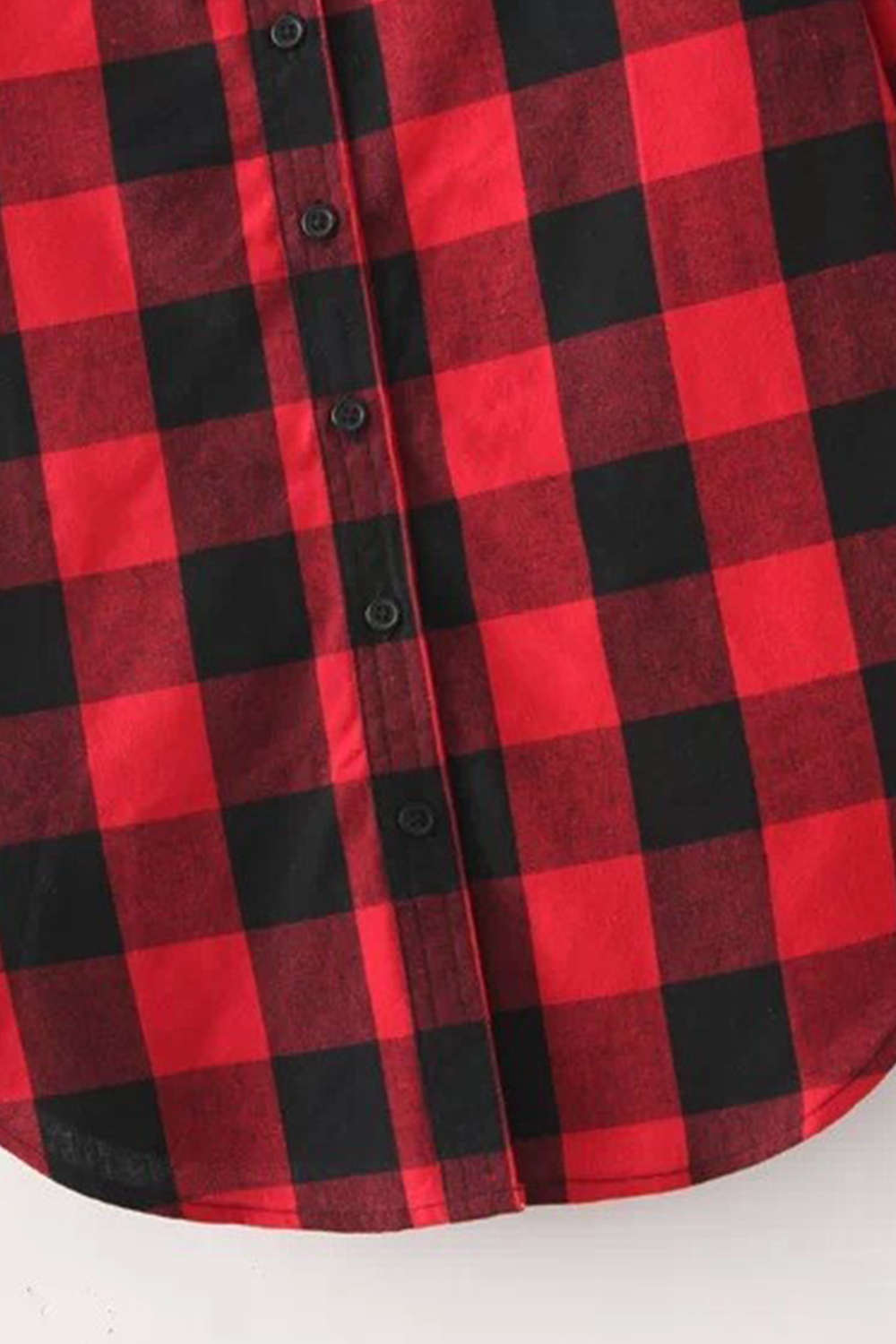 Iyasson Boyfriend Shirt In Red & Black Check&Plaid