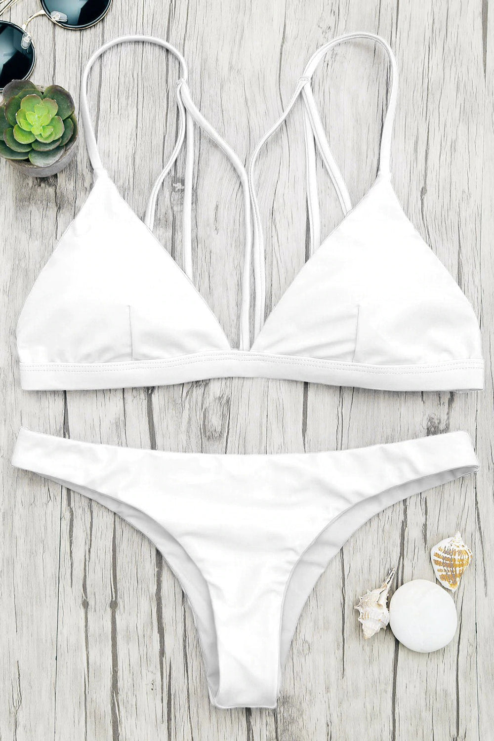 Back Strappy Padded Bathing Suit