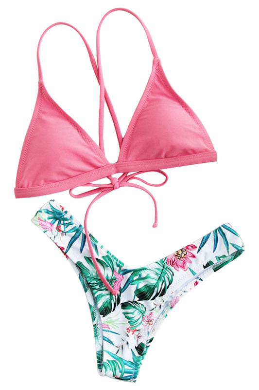 Iyasson printing bottom Bikini Set