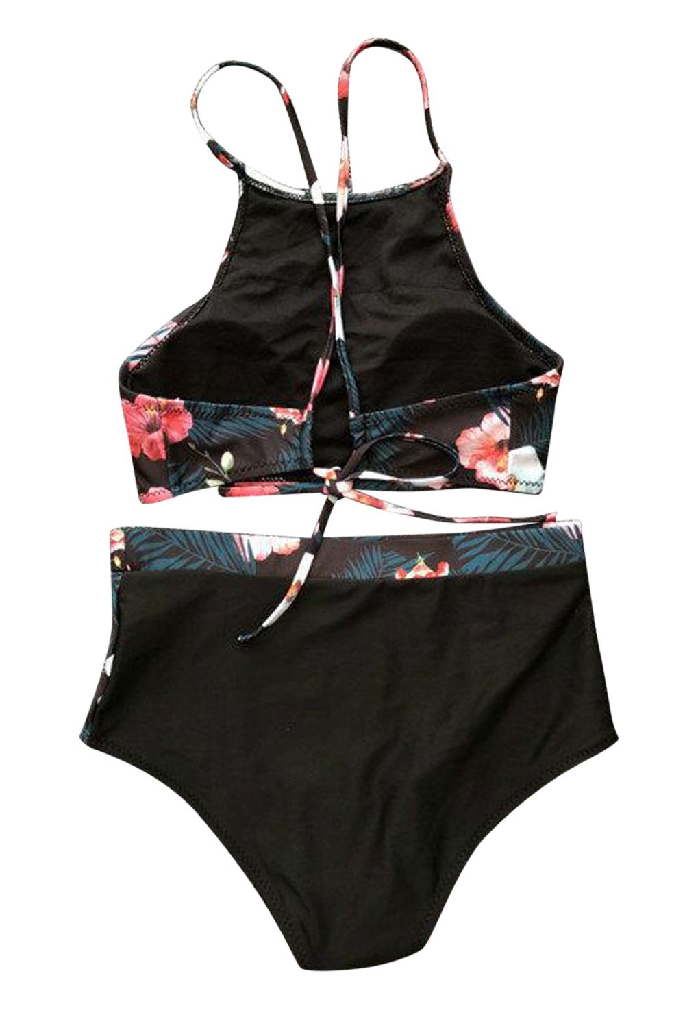 Iyasson Floral Printing High-Waisted Design Bikini Set