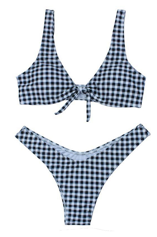 Iyasson Dazzling Plaid Bikini Set